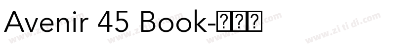 Avenir 45 Book字体转换
